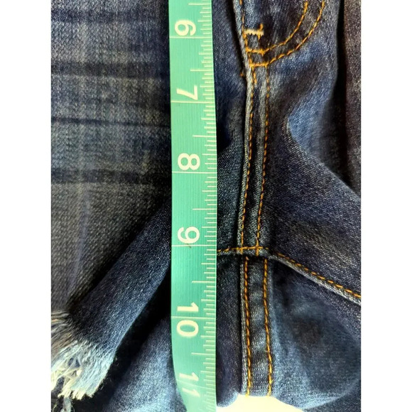 Just Black Frayed Hem Denim Medium Wash Shorts  Size 32 - Picture 11 of 12